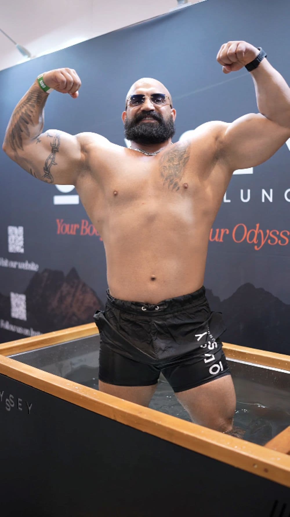 Odyssey ice bath in use